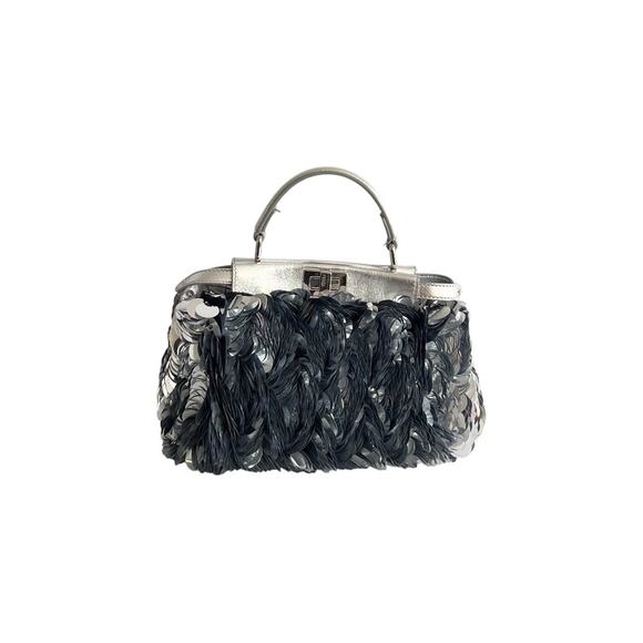 Fendi Silver Big Paillettes Small Size Peekaboo - Picture 1 of 12